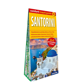 Santorini map&guide XL PL laminat 2024