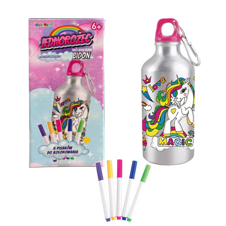 Bidon 500ml z Jednorożcem do kolorowania