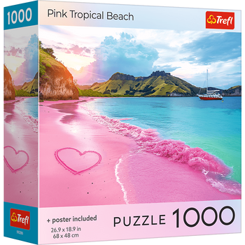 Puzzle 1000 USA Collection: Pink Tropical Beach
