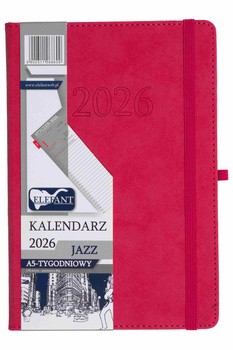 Kalendarz 2026 Jazz A5 tygodniowy różowy