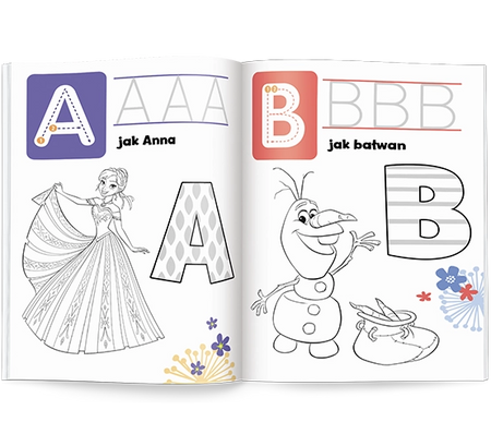 Disney uczy Kraina lodu Alfabet do kolorowania UKOA-9301