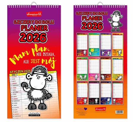 Kalendarz 2026 planer Sheepworld szczery