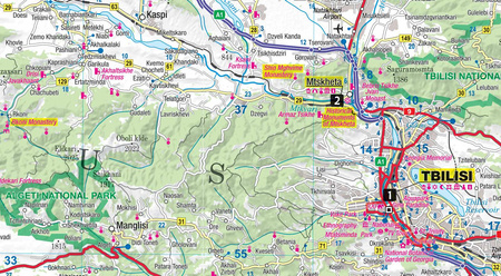 Gruzja map&guide XL PL laminat 2023