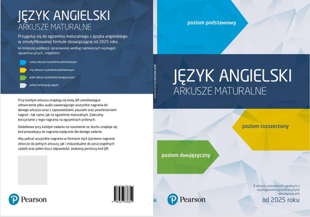Język angielski Arkusze maturalne Poziom podstawowy rozszerzony dwujęzyczny 8 arkuszy maturalnych zgodnych z wymaganiami egzaminacyjnymi obowiązującymi od 2025 roku