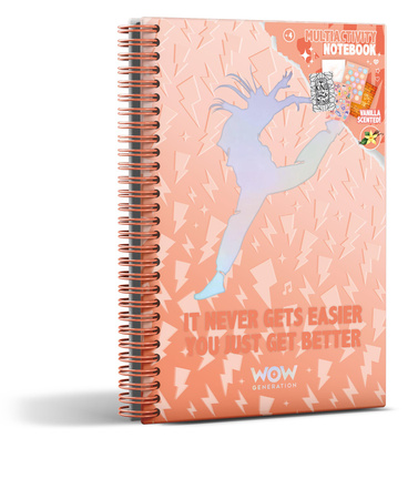 Notatnik A5 Tancerka Balerina zapachowy z naklejkami WOW00145