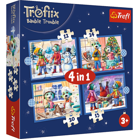 Puzzle 4w1 U Treflików pada śnieg 34657