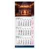 Kalendarz 2026 trójdzielny Premium Kominek