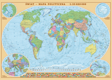Puzzle 2000 Świat polityczny mapa 1:35 000 000