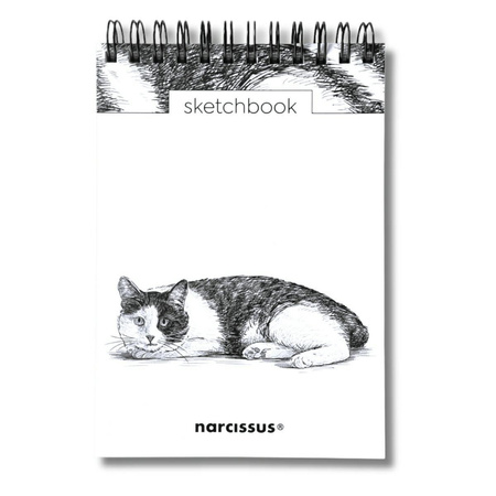 Szkicownik A6 Kot na spirali 60k