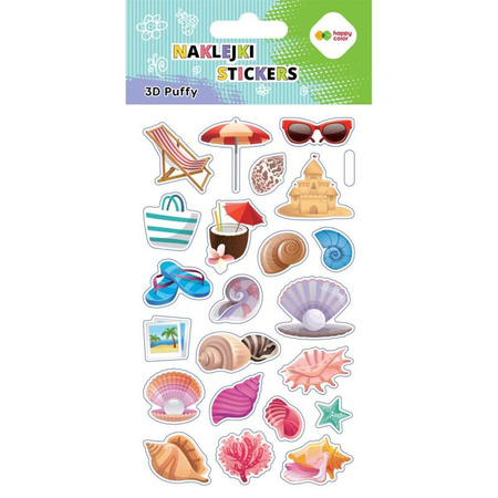Display naklejki 3D Puffy 50 sztuk Happy Color