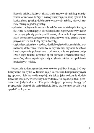 Karty pracy z ćwiczeniami korekcyjno-kompensacyjnymi Klasy 1-3 KARTY PRACY