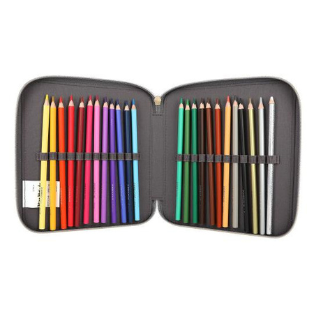 Piórnik podwójny z wyposażeniem Miss Melody Bandan 12766