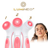 Szczoteczka do twarzy LUMINEO (różowa) + żel oczyszczający do skóry trądzikowej