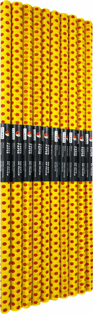 Paczka Bibuła marszczona 50x200 kropki czerwone na żółtym 10 rolek