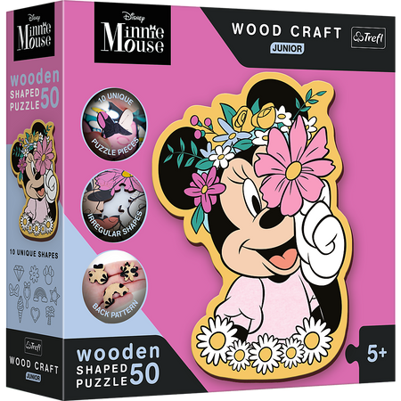 Puzzle 50 drewniane Wood Craft Junior W świecie Minnie 20200