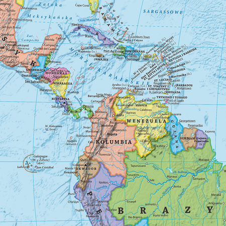 Puzzle 2000 Świat polityczny mapa 1:35 000 000