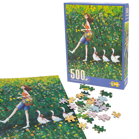 Puzzle 500 Dziewczyna z gąskami
