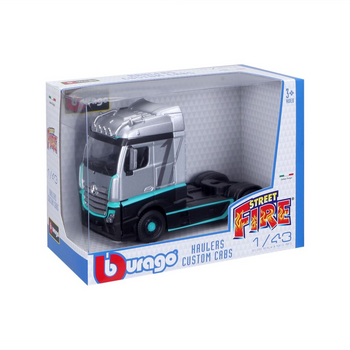 BBURAGO MODEL MERCEDES ACTROS GIGASPACE SILVER BLACK 1:43