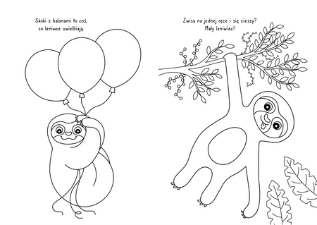 Słodkie leniwce. Koloruj i rysuj