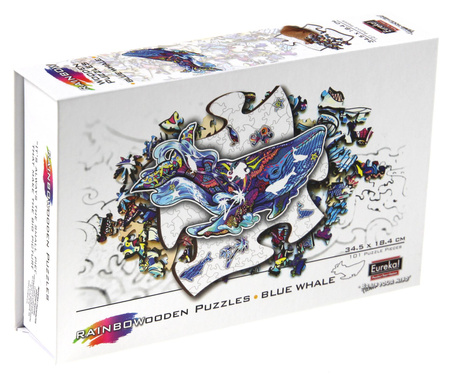 Puzzle 101 drewniane kolorowe Płetwal błękitny