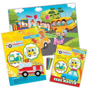 Park maszyn. Ach, te pojazdy. Zgrana paczka