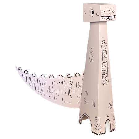 Kolorowanka 3D Dinozaur Diplodocus