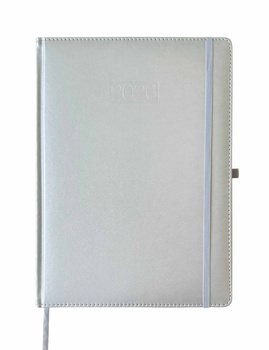 Kalendarz 2026 A4 Metalic elegance dzienny V4 srebrny K-ADL