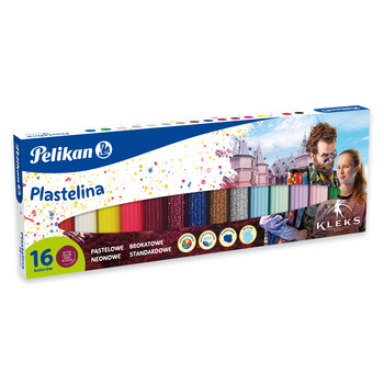 Plastelina Kleks 16 kolorów Pelikan