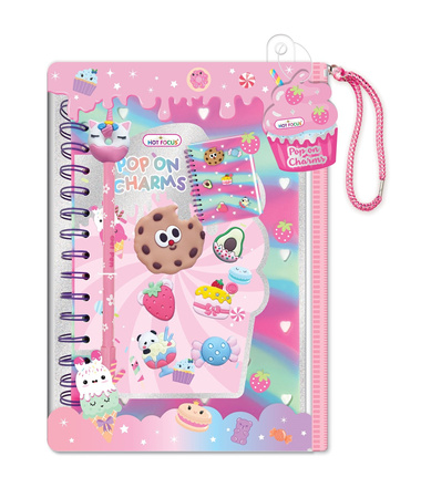 Notatnik na spirali z charmsami w saszetce Zwierzątka