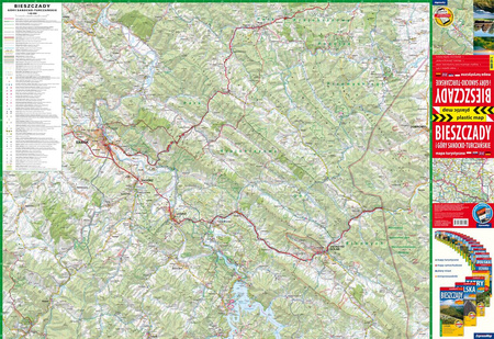 Bieszczady i Góry Sanocko-Turczańskie mapa turystyczna 1: 65 000 foliowana 2024