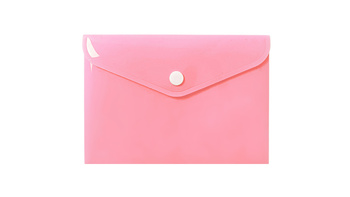 Teczka A6 kopertowa PP pastel różowy