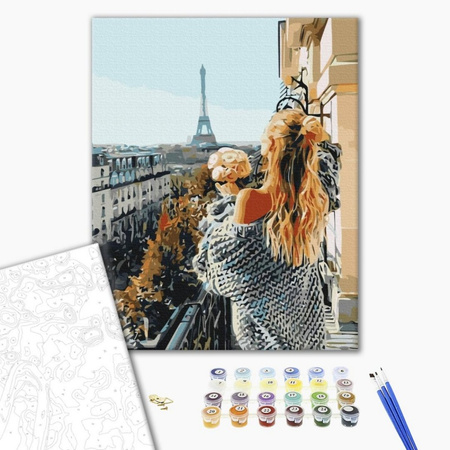 Malowanie po numerach BRUSHME 40x50 cm Mademoiselle w Paryżu