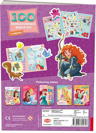 Disney Księżniczka 100 brokatowych naklejek NB-9108