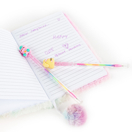 Długopisy tęczowe zapachowe z figurką Kidea 2 szt.