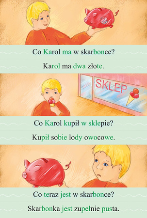 Historyjki obrazkowo-zdaniowe z pytaniami