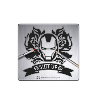 Kredki ołówkowe okrągłe Disney 100 24 kolory metalowe pudełko