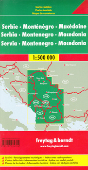 Serbia czarnogóra macedonia mapa 1:500 000