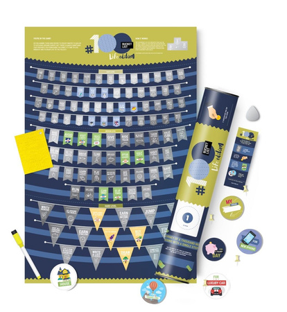 Plakat zdrapka 100 bucketlist life edition