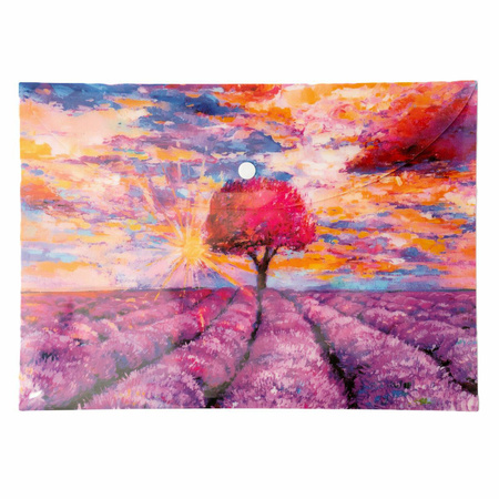 Paczka Teczka A4 kopertowa PP Lawenda 5 szt.