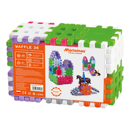 Klocki konstrukcyjne Waffle Kostka 36 elementów