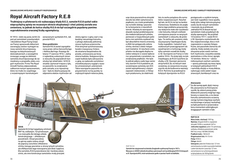 Brytyjskie samoloty I wojny światowej. Myśliwce, Bombowce, Samoloty rozpoznawcze