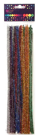 Druciki kreatywne 30cm metalizowane mix kolorów 40szt.