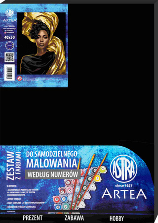 Malowanie po numerach na czarnym płótnie Astra Artea Złota elegancja