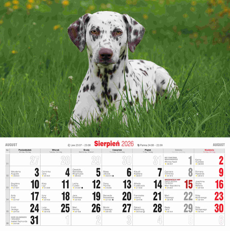 Kalendarz 2026 Psy KD-20