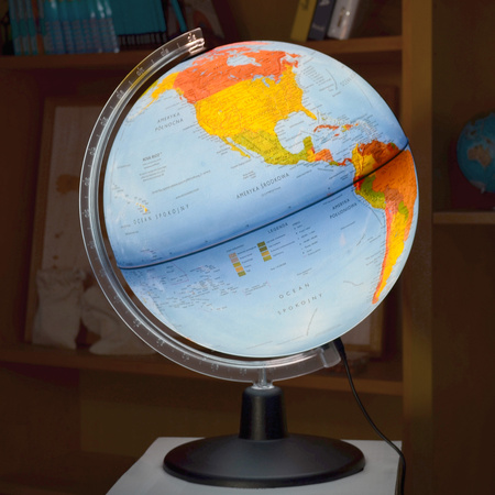 Globus podświetlany fizyczny polityczny 25 cm Rico