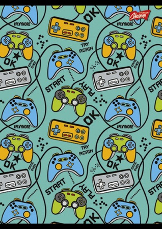 Paczka Zeszyt A5 16k 3-linia kolorowa chłopięcy pakiet 15 sztuk