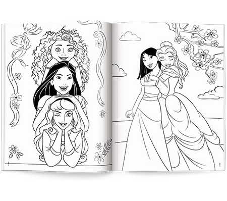 Disney księżniczka mega kolorowanka brokatowe naklejki KOLB-9103