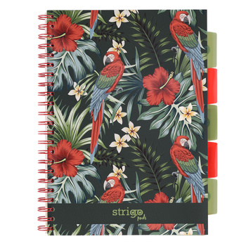 Kołozeszyt Strigo Project Book Papuga A4 kratka czarny