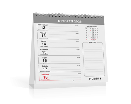 Kalendarz 2026 biurkowy Office lux