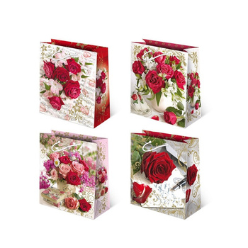 Torebki ozdobne T8-120 Róża romantyczna 10 sztuk